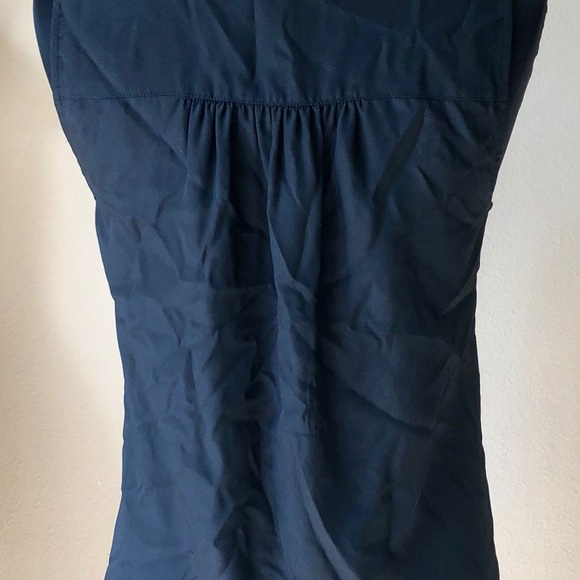 J Crew Button Front Black Sleeveless Blouse Sz 2 - Picture 5 of 6